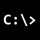 Czarny Terminal Icon