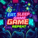 Eat Sleep Game Repeat Icon