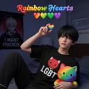 Rainbow Hearts Icon
