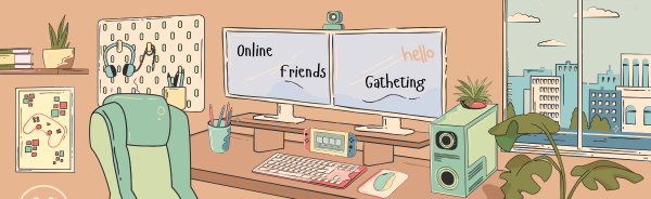 Online friends gathering! Discord Server Banner