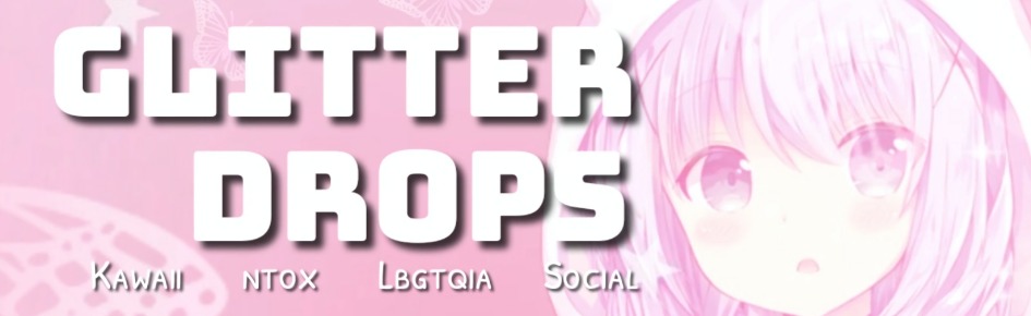 ⊹ . ݁˖ .Glitter Drops . ˖ ݁⊹ Discord Server Banner