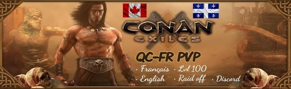 QC-FR PVP conan exiles Discord Server Banner