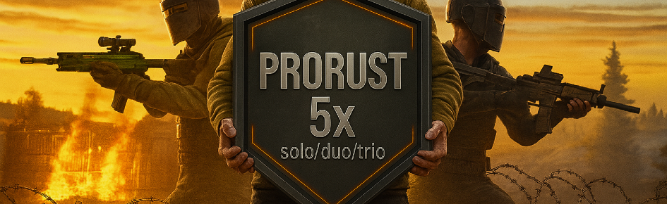 ProRust 5x solo/duo/trio Discord Server Banner