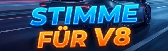Stimme für V8 – Die V8 Community Discord Server Banner