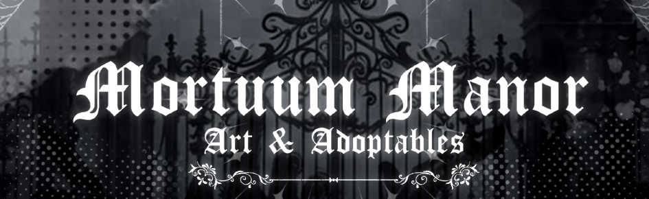 "Mortuum Manor" Art & Adoptables Discord Server Banner