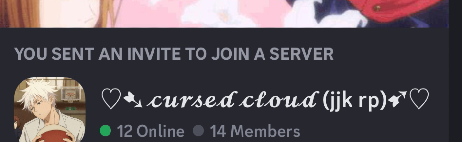Cursed Cloud (JJK RP) Discord Server Banner