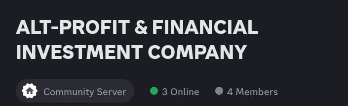 ALT-PROFIT & FINANCIAL INVESTMEN Discord Server Banner