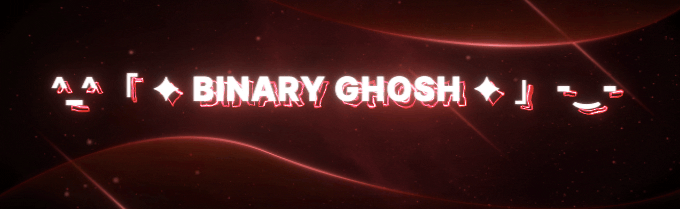 ^_^ 「 ✦ ʙɪɴᴀʀʏ ɢʜᴏꜱᴛꜱ ✦ 」 -‿- Discord Server Banner
