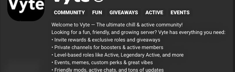 Vyte Discord Server Banner