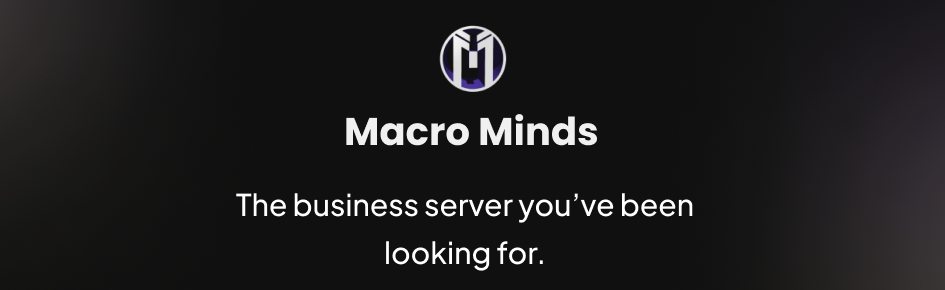 Macro Minds Discord Server Banner