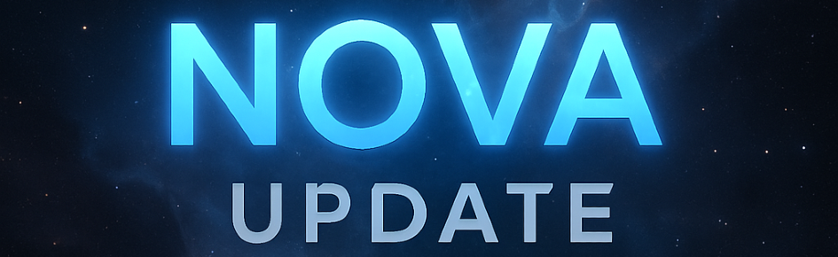 𝐍𝐎𝐕𝐀 𝐔𝐏𝐃𝐀𝐓𝐄 🥂 Discord Server Banner