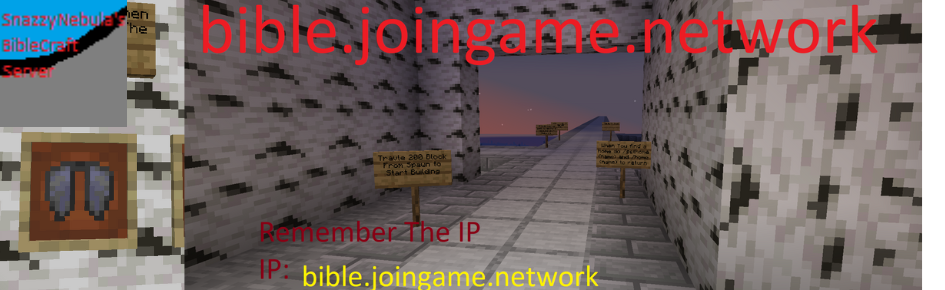 SnazzyNebula Bible Craft Server Discord Server Banner