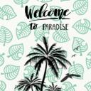 Paradise Crossing Small Banner